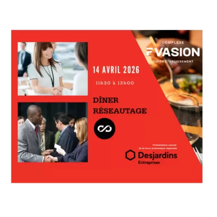 Dîner réseautage Chambre de commerce d'industrie des Bois-Francs et de l'Érable